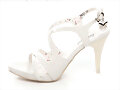 Sandalias tac&oacute;n doble X, en blanco (lateral)