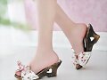 Sandalias cu&ntilde;a coraz&oacute;n, c/lacitos estampados (lat.