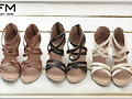 Sandalias cu&ntilde;a 7 tiras, tal&oacute;n cubierto, 3 colores
