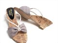 Sandalias cu&ntilde;a tira sujeci&oacute;n en lila (front. y lat