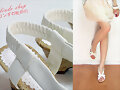 Sandalias blancas de cu&ntilde;a (detalle y frontal)