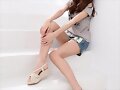 Sandalias cu&ntilde;a en beige (lateral)