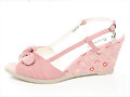 Sandalias cu&ntilde;a con lacito, en rosa (lateral)