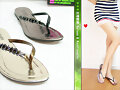 Sandalias japonesas Canary, en colores plateados