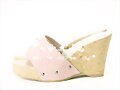 Sandalias cu&ntilde;a 1 tira en rosa (lateral)