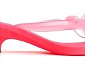 Sandalias dedo tac&oacute;n y flor, en rosa (det. lateral