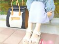 Sandalias plataforma y doble hebilla en blanco (fr