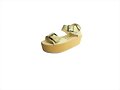Sandalias plataforma y doble hebilla en amarillo