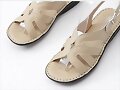 Sandalias planas AppleNana, en beige