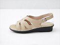 Sandalias planas AppleNana, en beige (lateral)