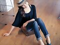 Sandalias tac&oacute;n Apple Nana, en azul turquesa