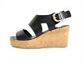 Sandalias cu&ntilde;a Bonjour, en negro (det. lateral)