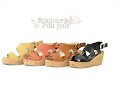 Sandalias cu&ntilde;a Bonjour, en cuatro colores
