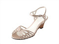 Sandalias cu&ntilde;a de tiras, en beige (lateral)