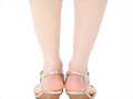 Sandalias cu&ntilde;a de tiras, en beige (posterior)