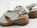 Sandalias cincha en X, en blanco (det. post.)