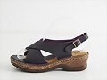 Sandalias cincha en X, en negro (lateral)