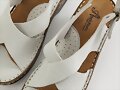 Sandalias cincha en X, en blanco (detalle)