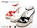 Sandalias cu&ntilde;a con plataforma, en X,en 3 colores