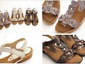 Sandalias planas tira central, en 3 colores (detal
