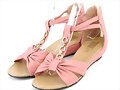 Sandalias planas Muchacha, tira central, rosa (lat