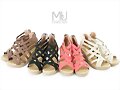Sandalias cu&ntilde;a 4X Muchacha, en 4 colores