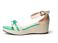 Sandalias cu&ntilde;a con lacito, en blanco (lateral)