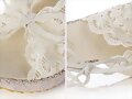 Sandalias cu&ntilde;a tela, en blanco (detalles)