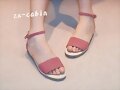 Sandalias planas minimalistas, en rosa