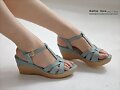 Sandalias cu&ntilde;a en azul (lateral)