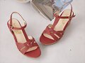 Sandalias cu&ntilde;a en marr&oacute;n