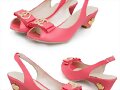 Sandalias cl&aacute;sicas de lacito, en rosa