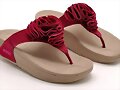 Sandalias dedo con flor, en rosa