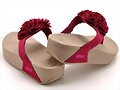 Sandalias dedoc on flor, en rosa (posterior)