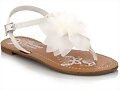 Sandalias planas de dedo, con flor