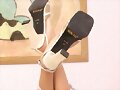 Sandalias tac&oacute;n en beige (suela)