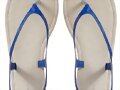 Sandalias planas de dedo en azul
