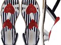Sandalias planas marineras con corazones