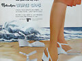 Sandalias cu&ntilde;a retro Naturalizer, en blanco