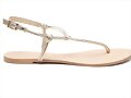 Sandalias planas de dedo en dorado