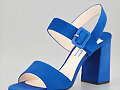 Sandalias tac&oacute;n de 2 tiras, en azul