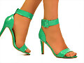 Sandalias tac&oacute;n con cintur&oacute;n,en verde