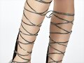 Sandalias tiras enredadera piel serpiente