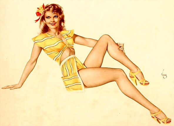 Sandalias retro tacón tiras en XI en amarillo