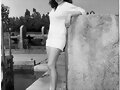Sandalias retro 1 tira en blanco