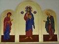 Icono de Cristo, Santa Mar&iacute;a y San Pedro.