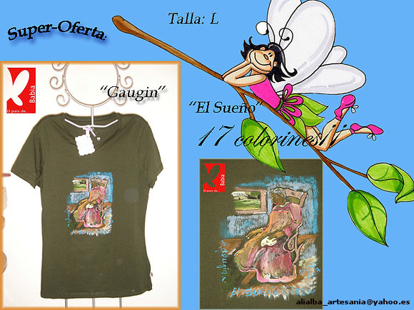 super oferta: camiseta pintada a mano