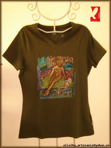 camiseta pintada a mano