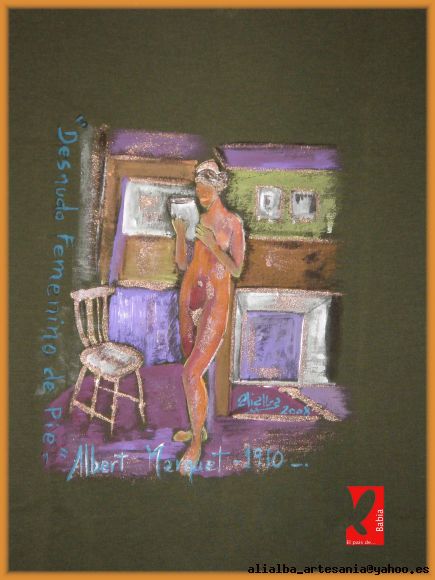 camiseta pintada a mano