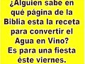 agua en vino